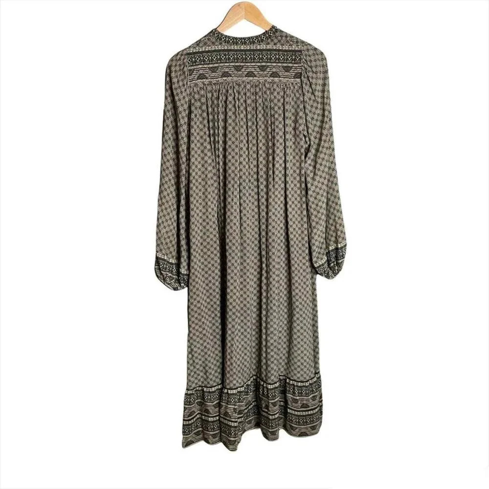 Doen Vista Silk Midi Dress Medallion Print Size S - Picture 7 of 9